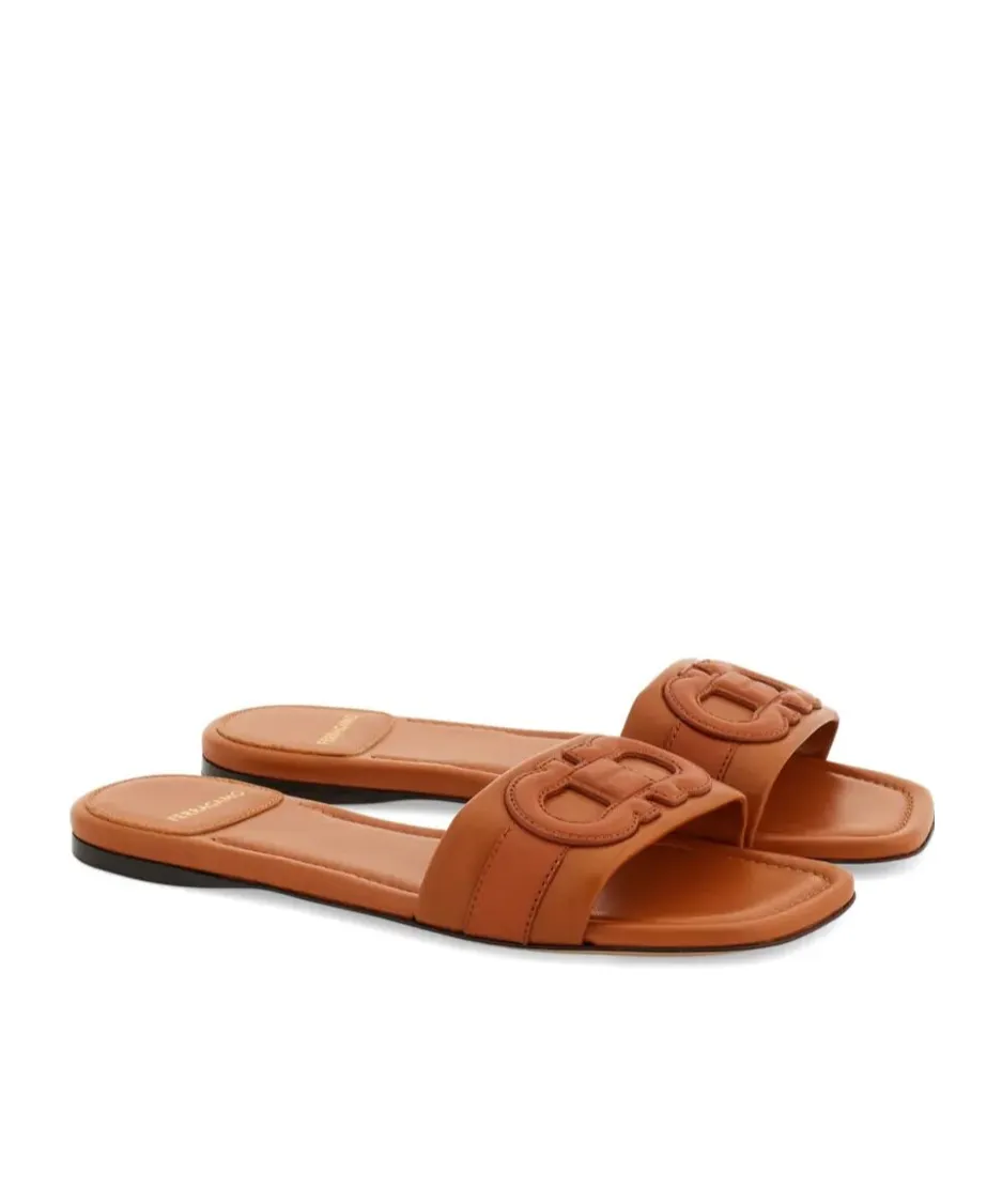 Ferragamo Gancini Slip-On Slides