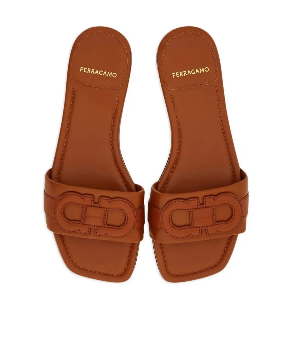Ferragamo Gancini Slip-On Slides