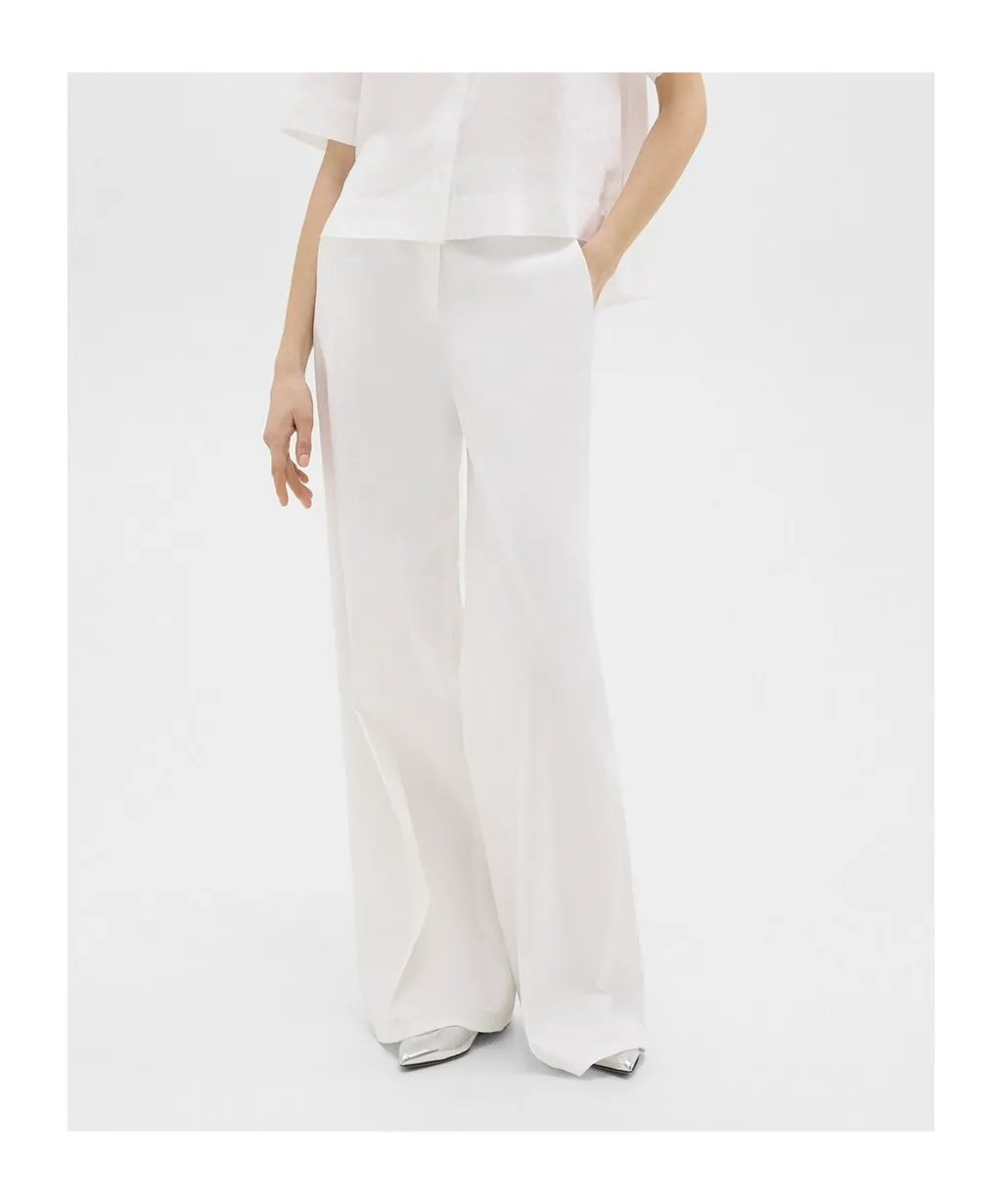 Theory High-Waist Wide-Leg Pants