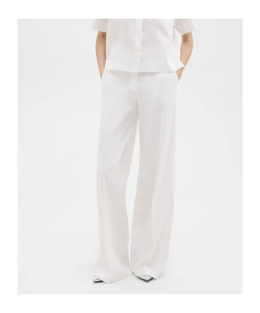 Theory High-Waist Wide-Leg Pants