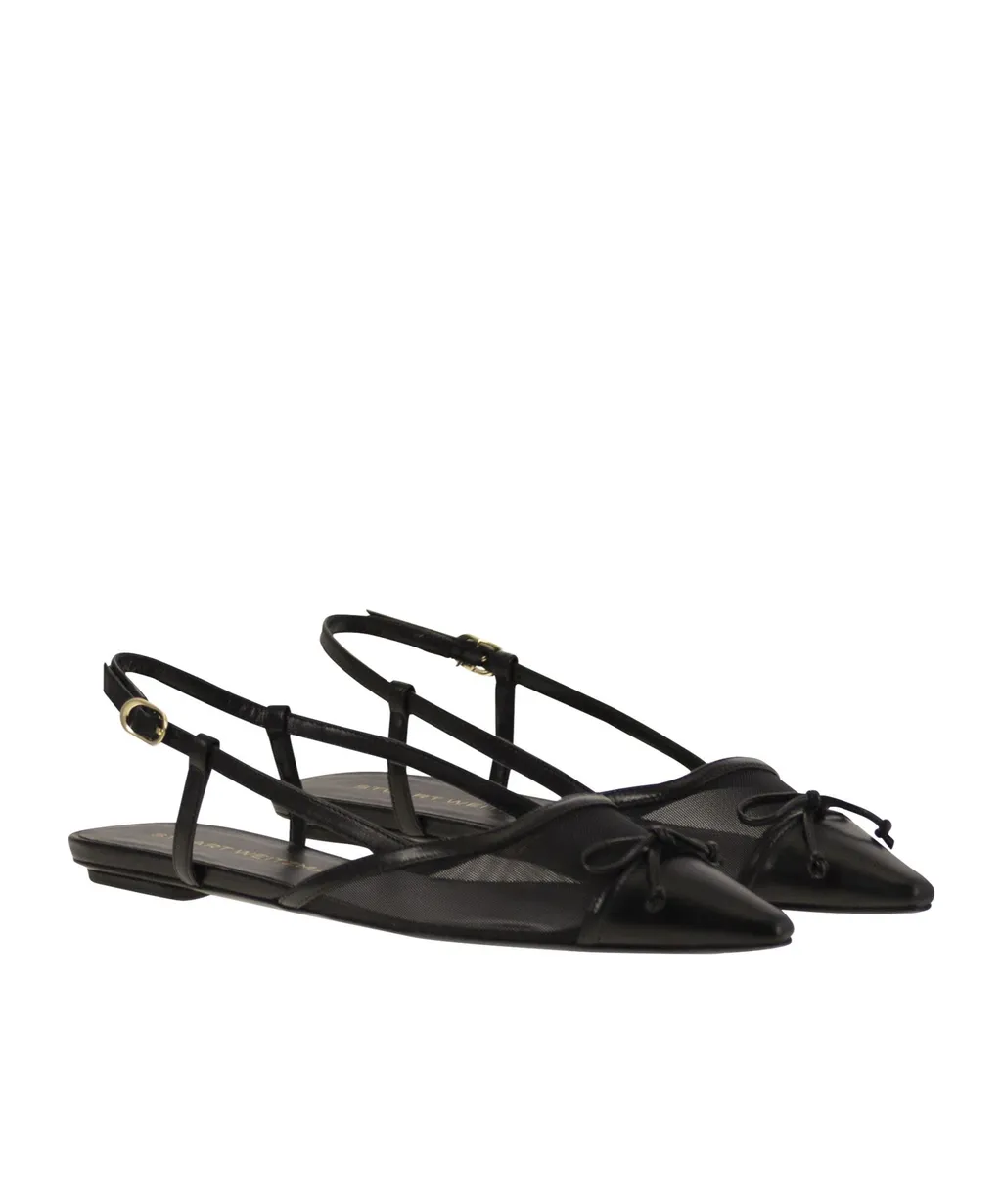 Clear Quilted Pointed Flat Sandals
