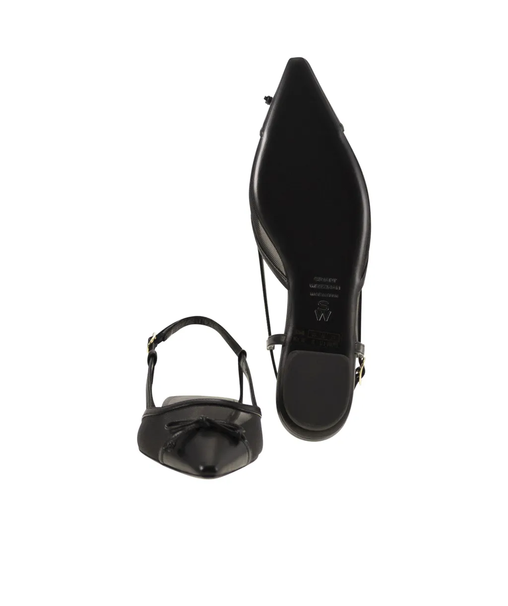 Clear Quilted Pointed Flat Sandals