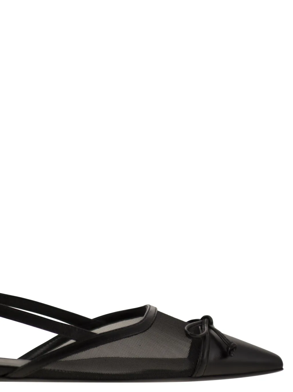 Clear Quilted Pointed Flat Sandals