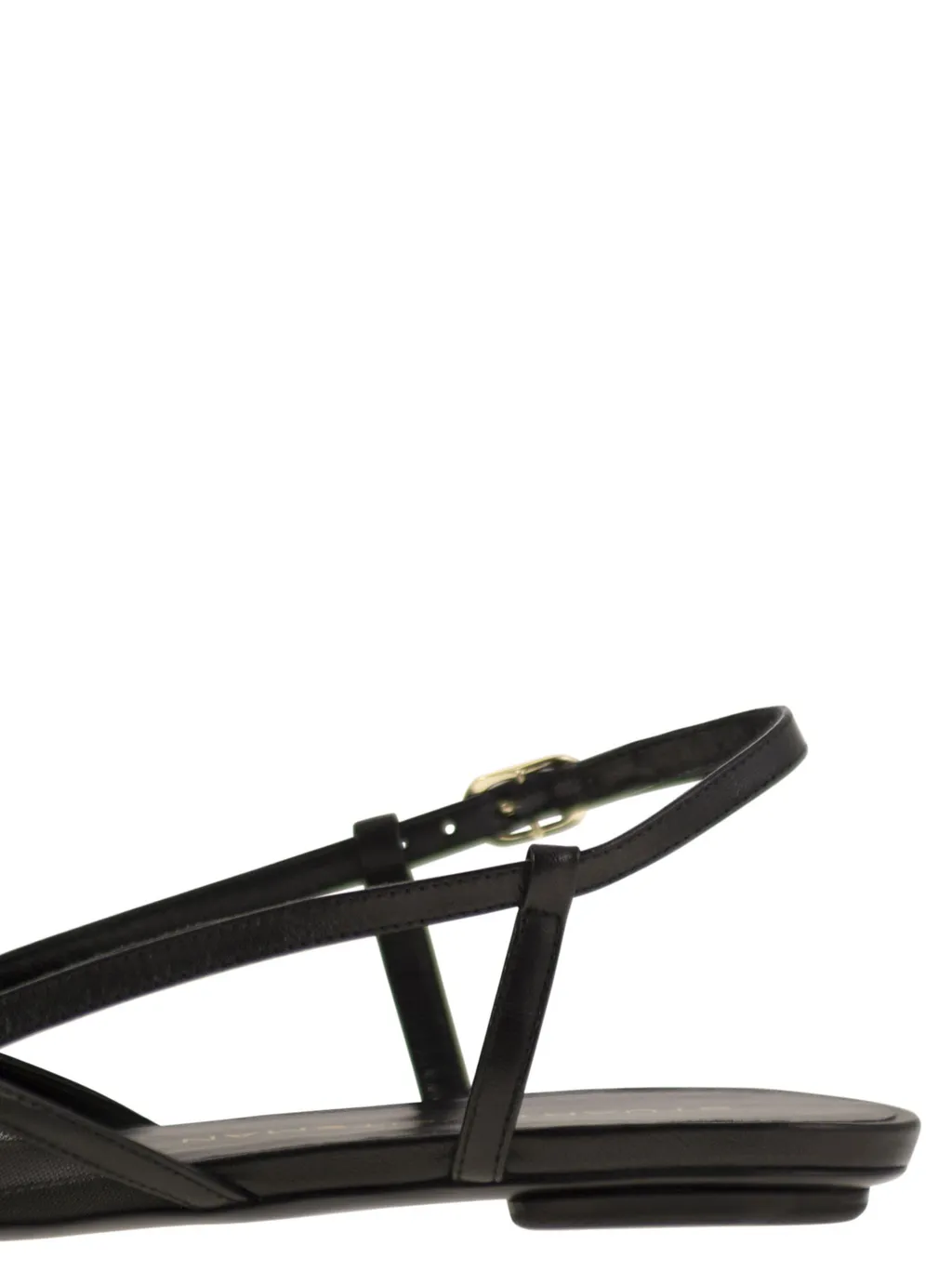 Clear Quilted Pointed Flat Sandals