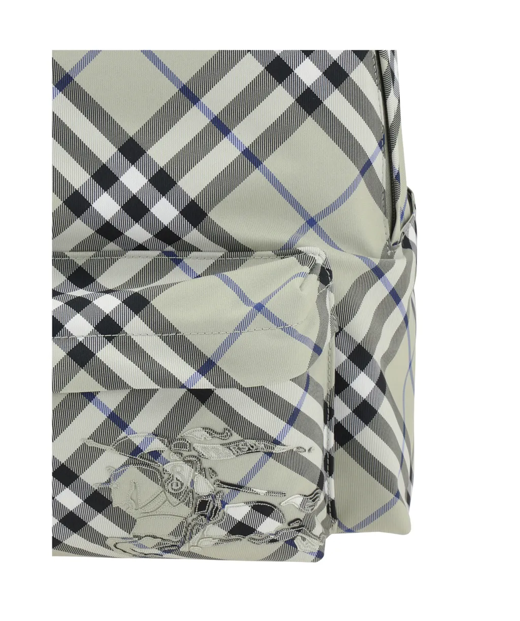 Burberry Ekd Motif Checked Backpack