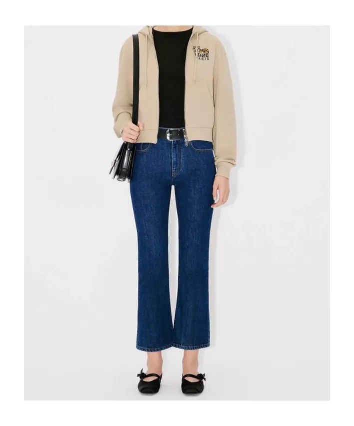 Kenzo Happy Tiger Cropped Zip-Up Hoodie