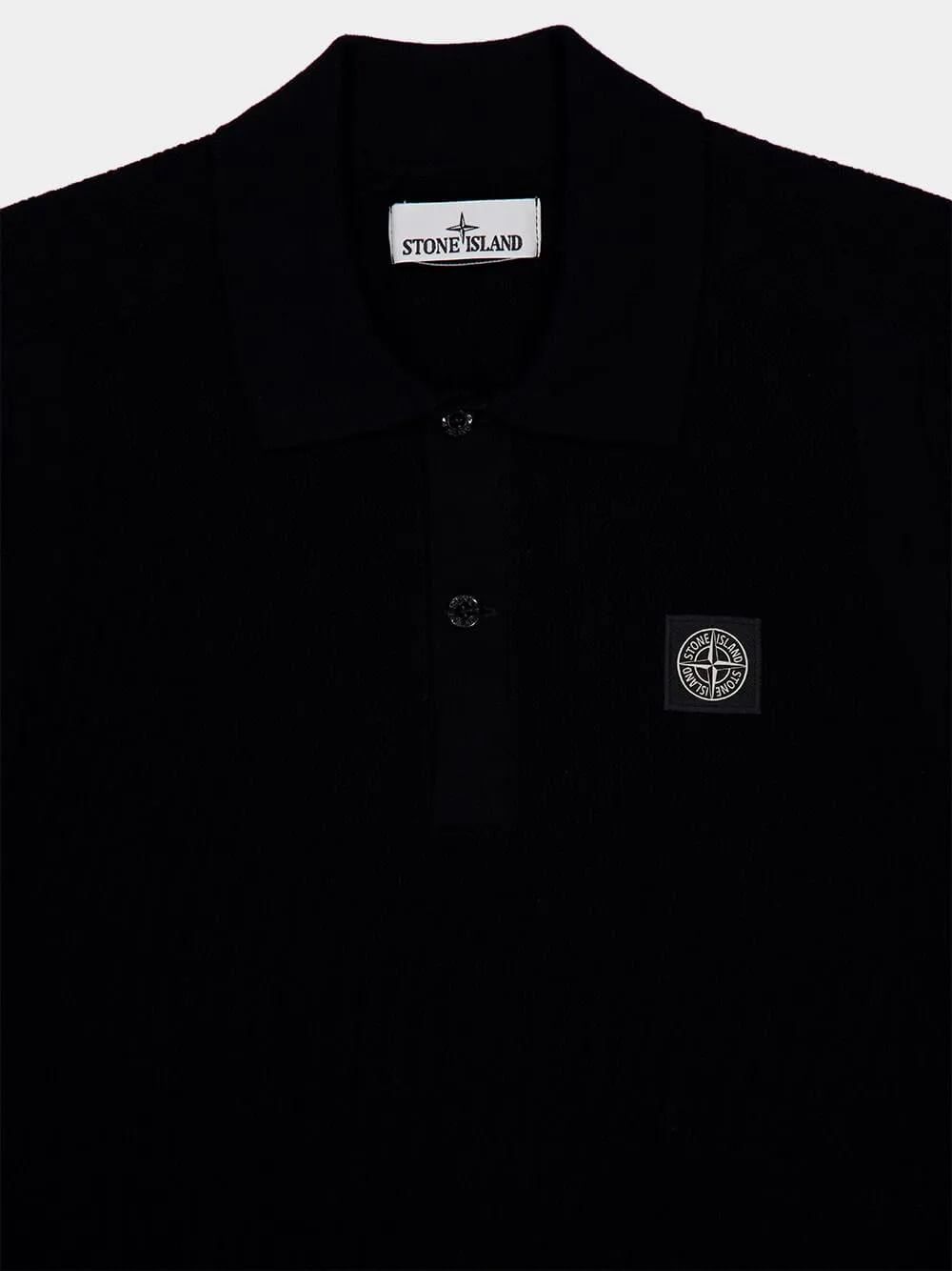 Stone Island Short-Sleeved Knitted Polo Shirt
