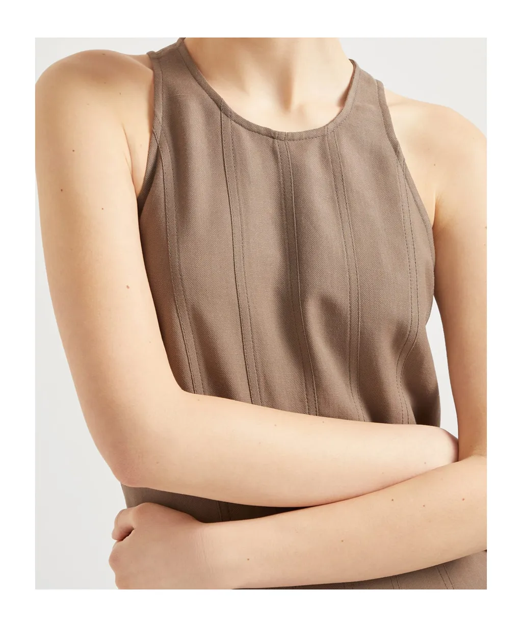 Brunello Cucinelli Sleeveless Crewneck Dress