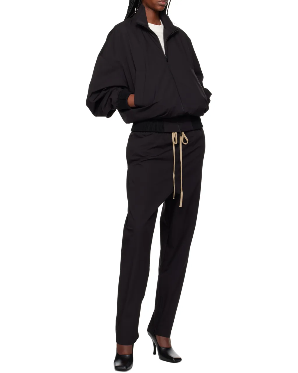 Drawstring Straight-Leg Trousers