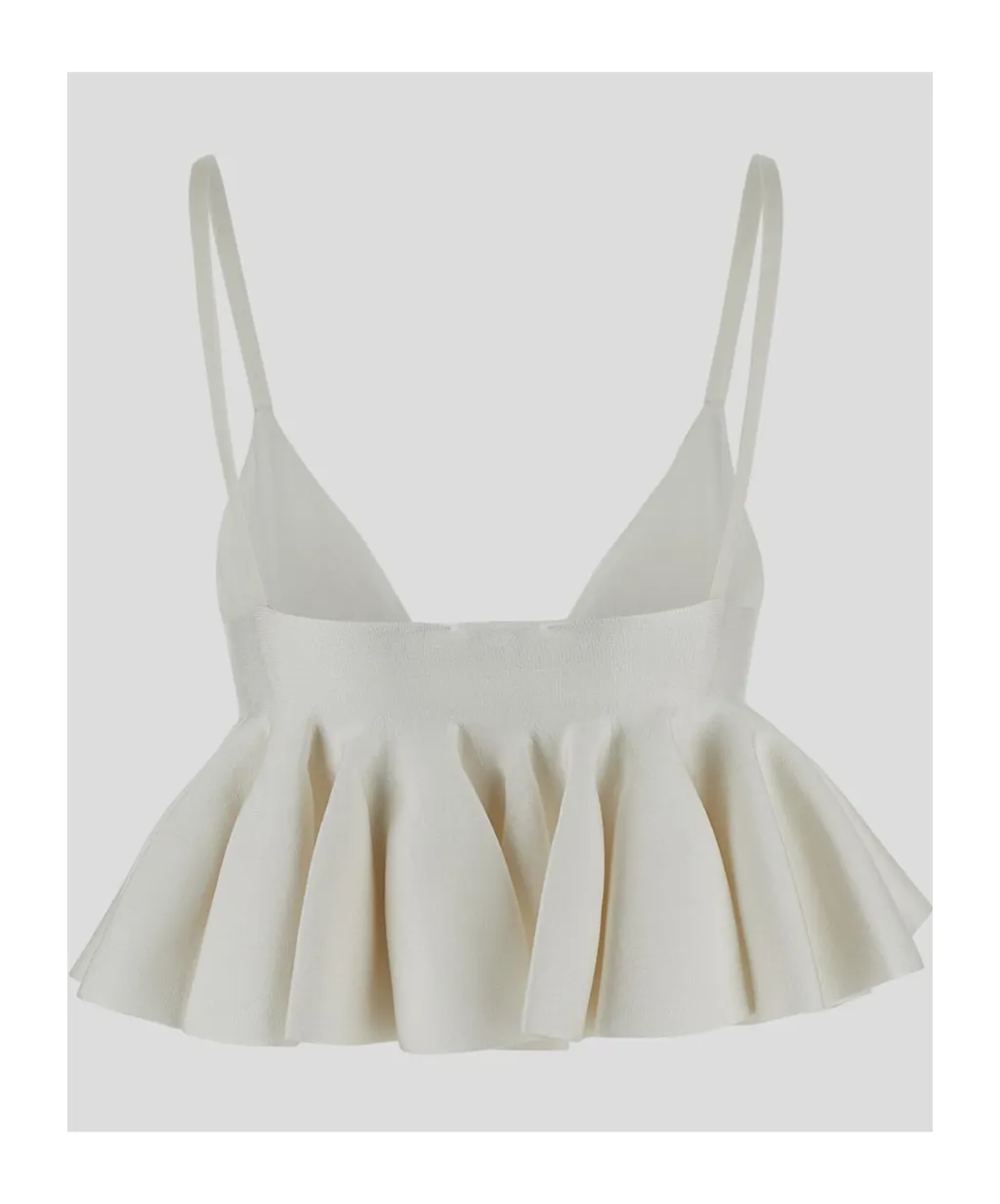 AlaÏA Godet Knitted Bra Top