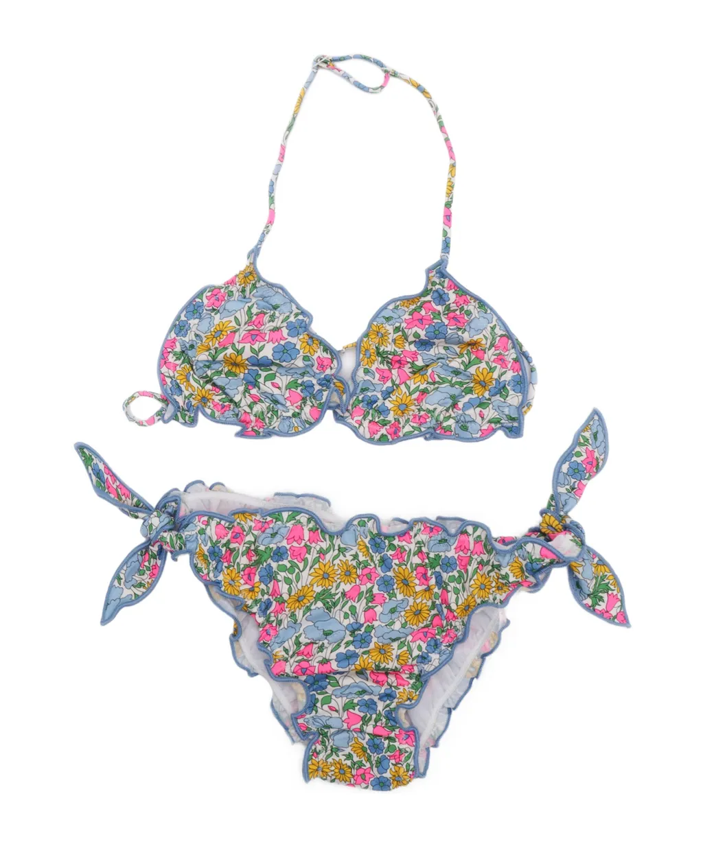 Ruffled Floral Bikini