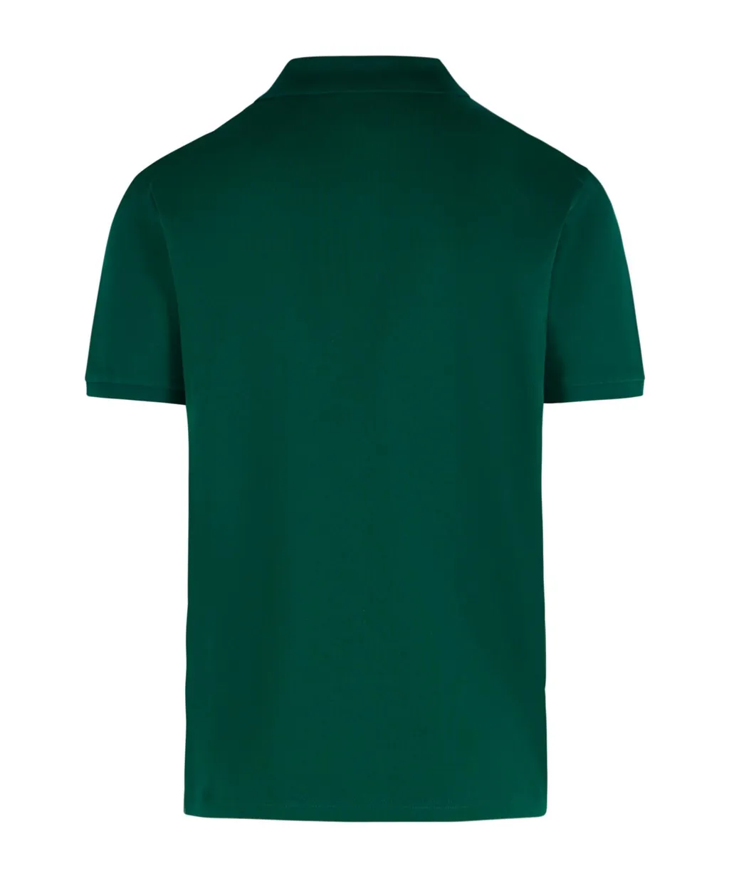Stripe-Detail Piqué Polo Shirt