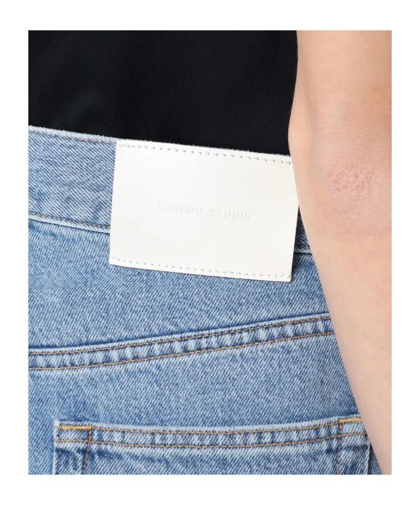Loulou Studio Organic Denim Straight-Leg Jeans