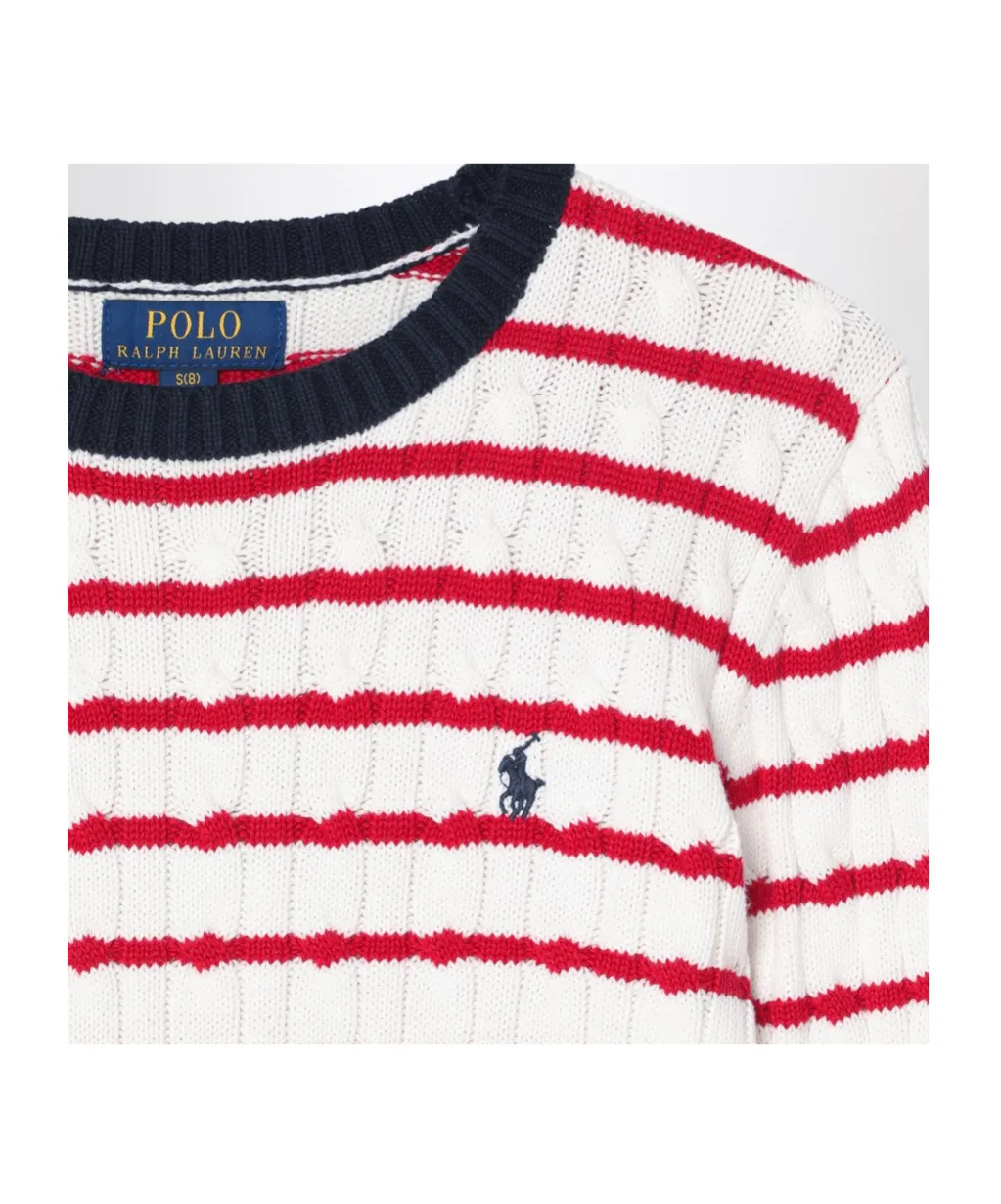 Striped Cable-Knit Jumper