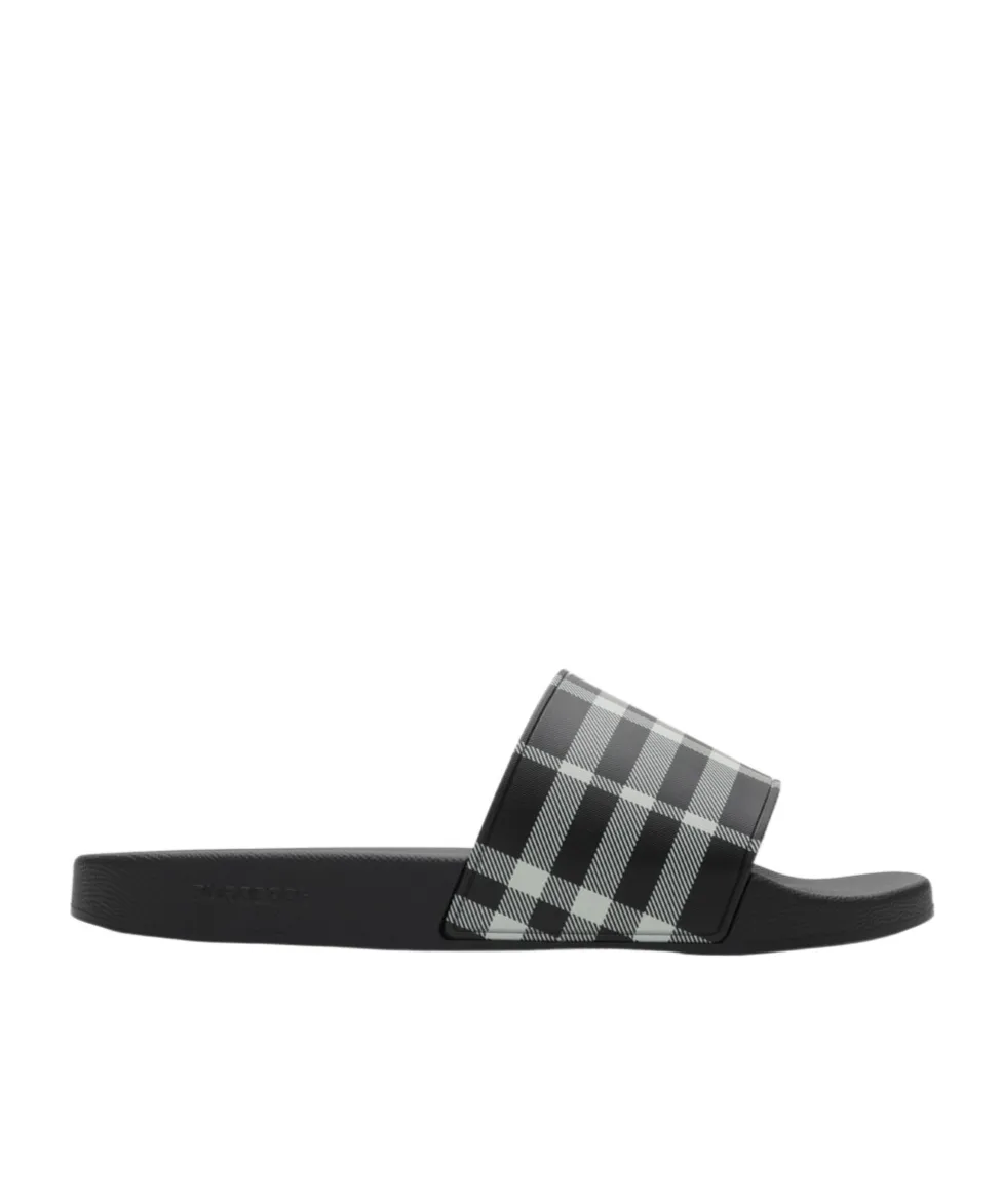 Burberry Checked Slip-On Slides