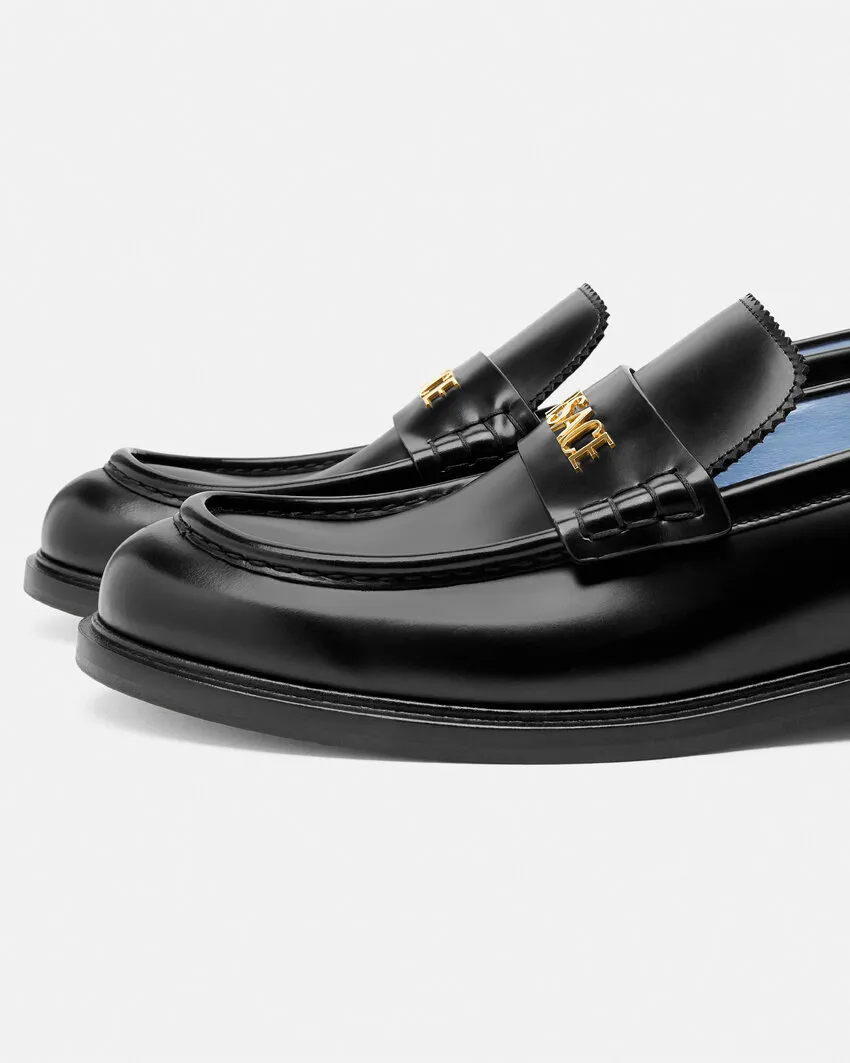 Versace Round-Toe Slip-On Loafers
