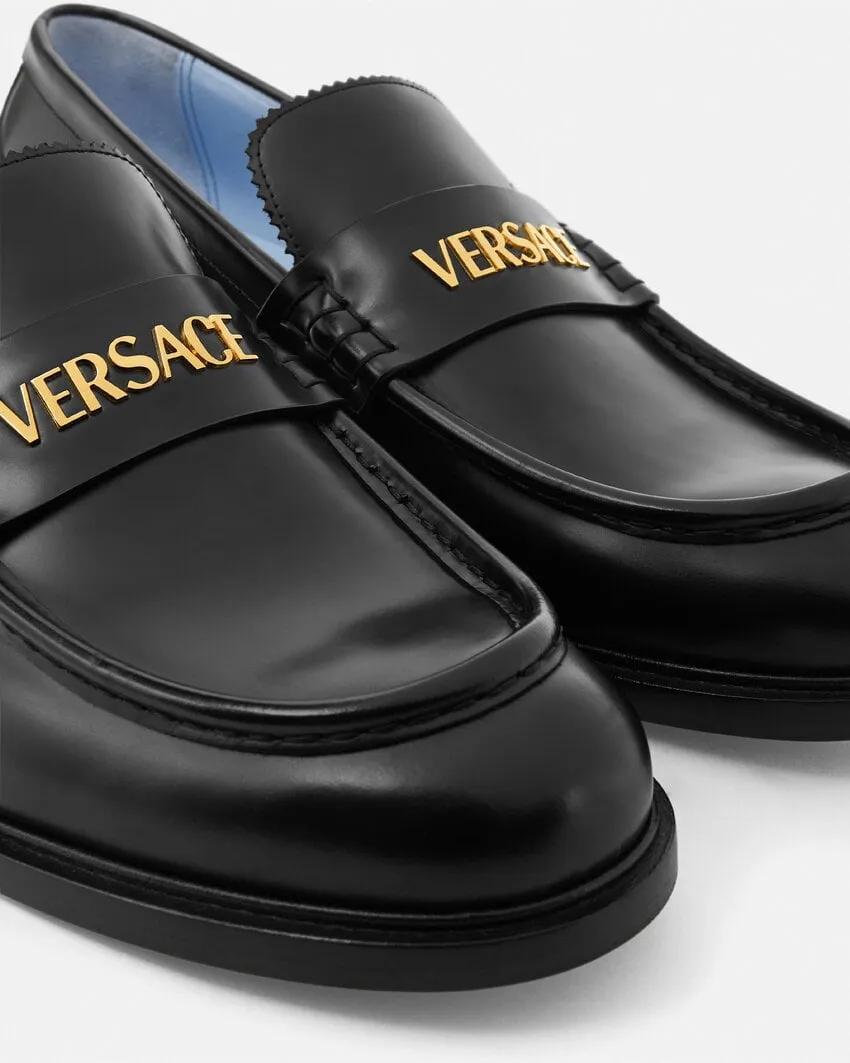 Versace Round-Toe Slip-On Loafers