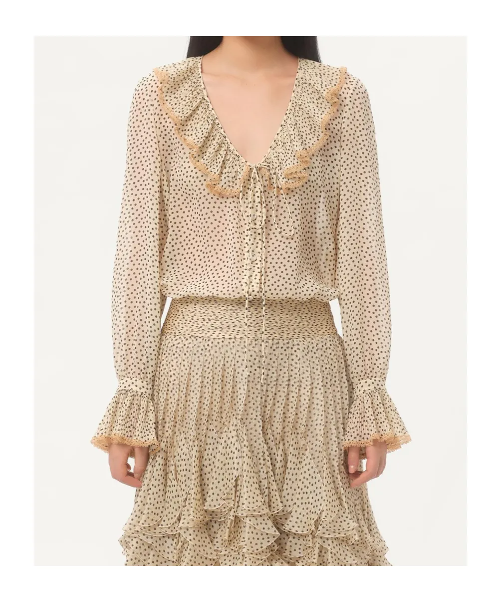 Plusdepois-Print Georgette Shirt