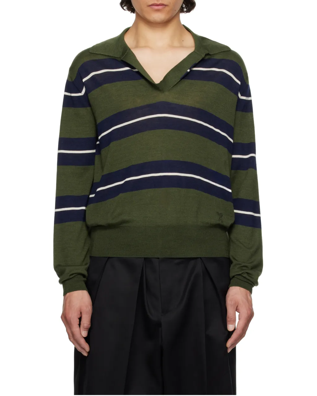 Ami Tonal Striped Polo