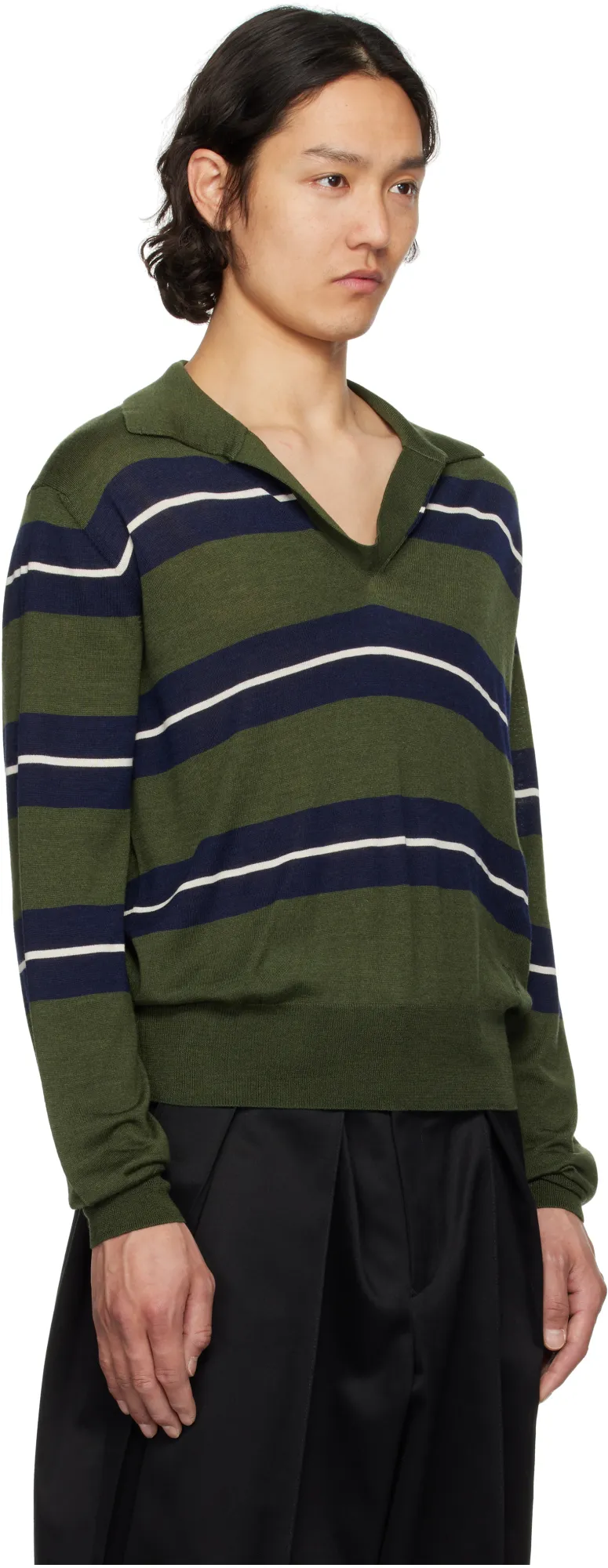 Ami Tonal Striped Polo
