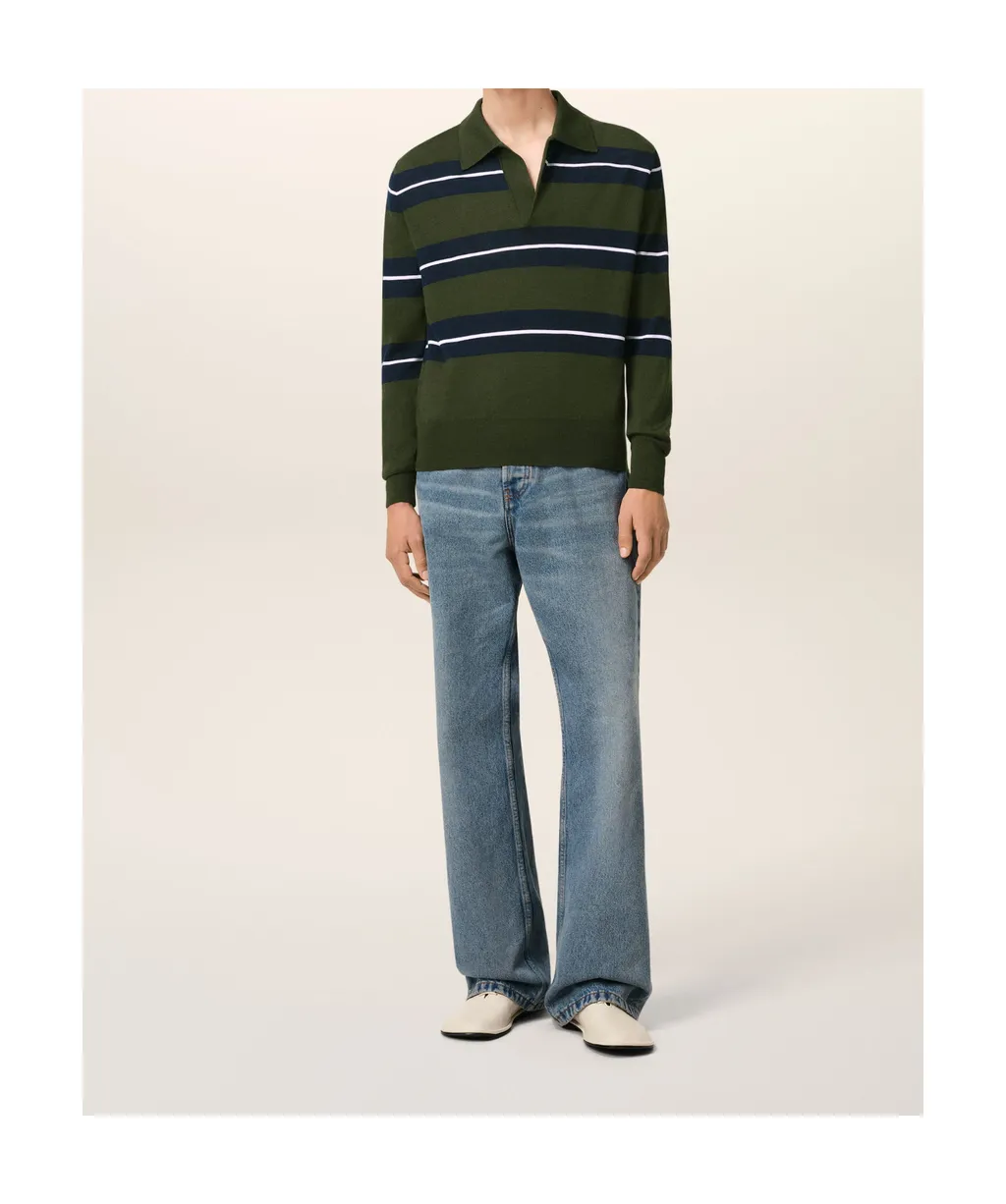 Ami Tonal Striped Polo