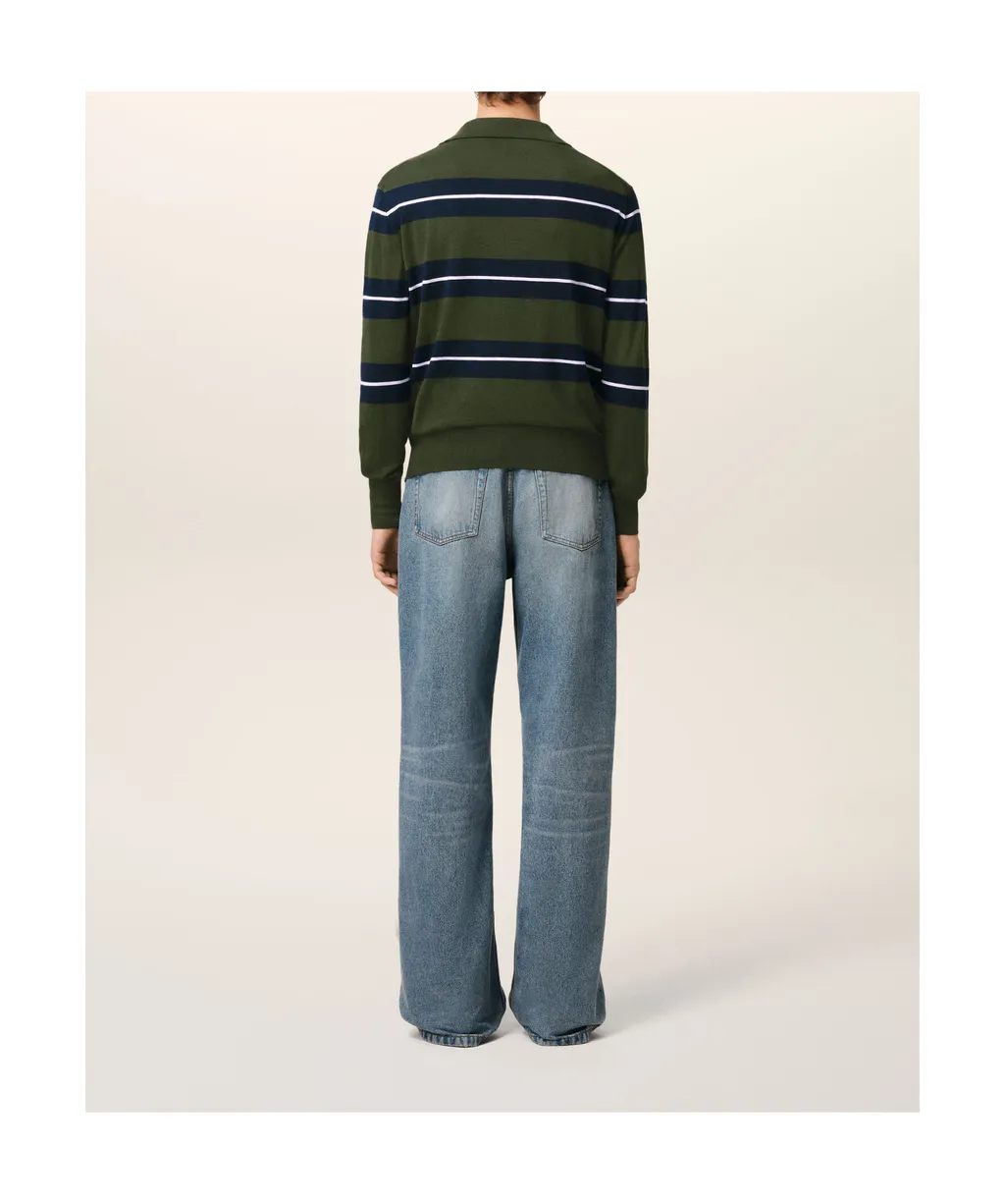 Ami Tonal Striped Polo