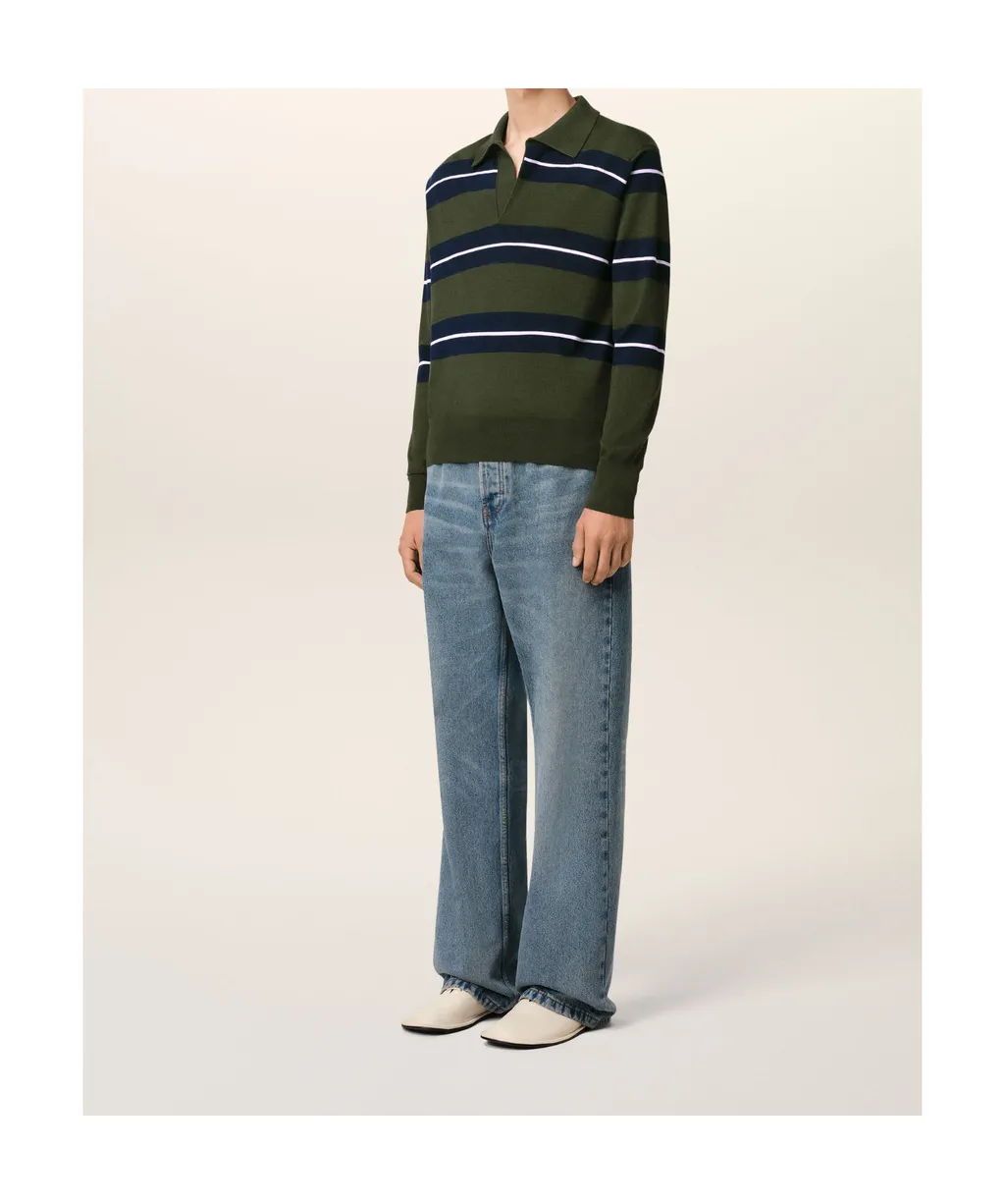 Ami Tonal Striped Polo
