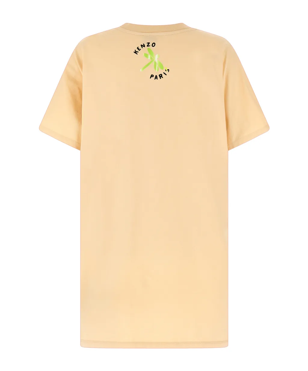 Kenzo Peonies Crewneck Mini Dress