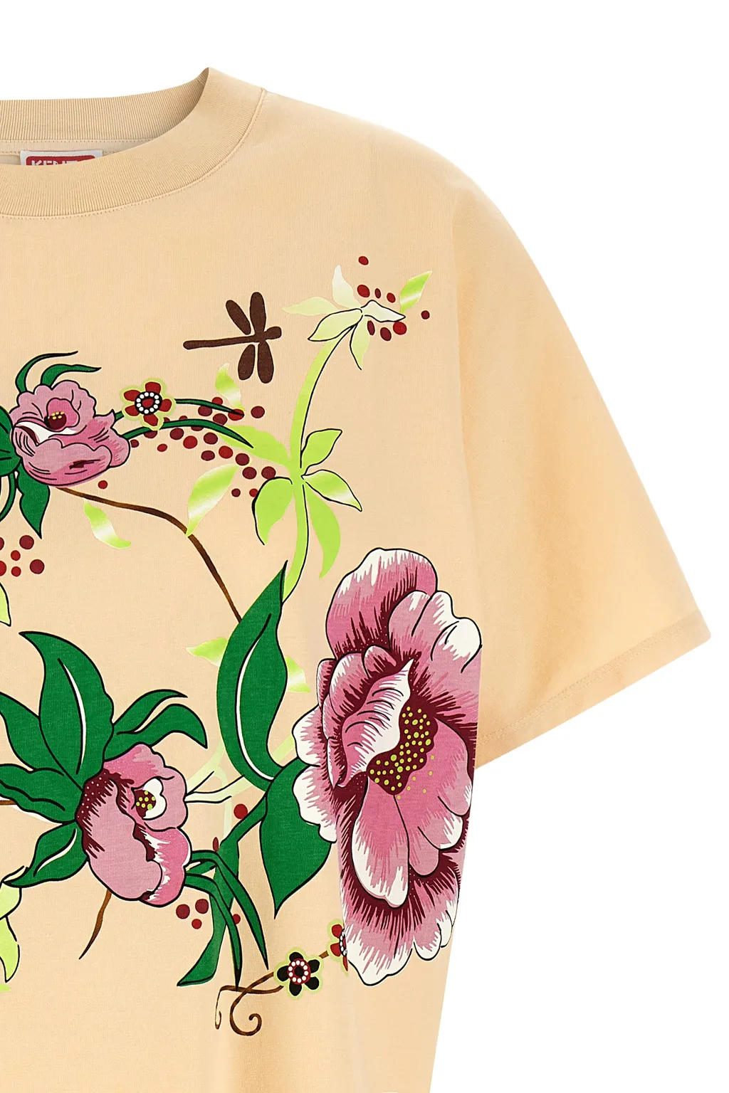 Kenzo Peonies Crewneck Mini Dress