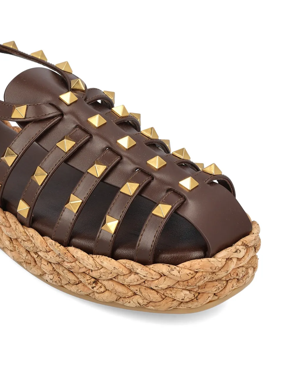 Valentino Garavani Rockstud Buckle Detailed Flat Shoes