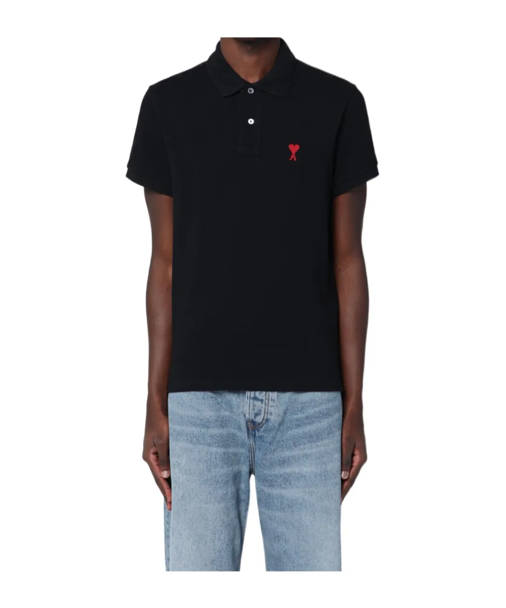 Ami De Coeur Black Polo Shirt