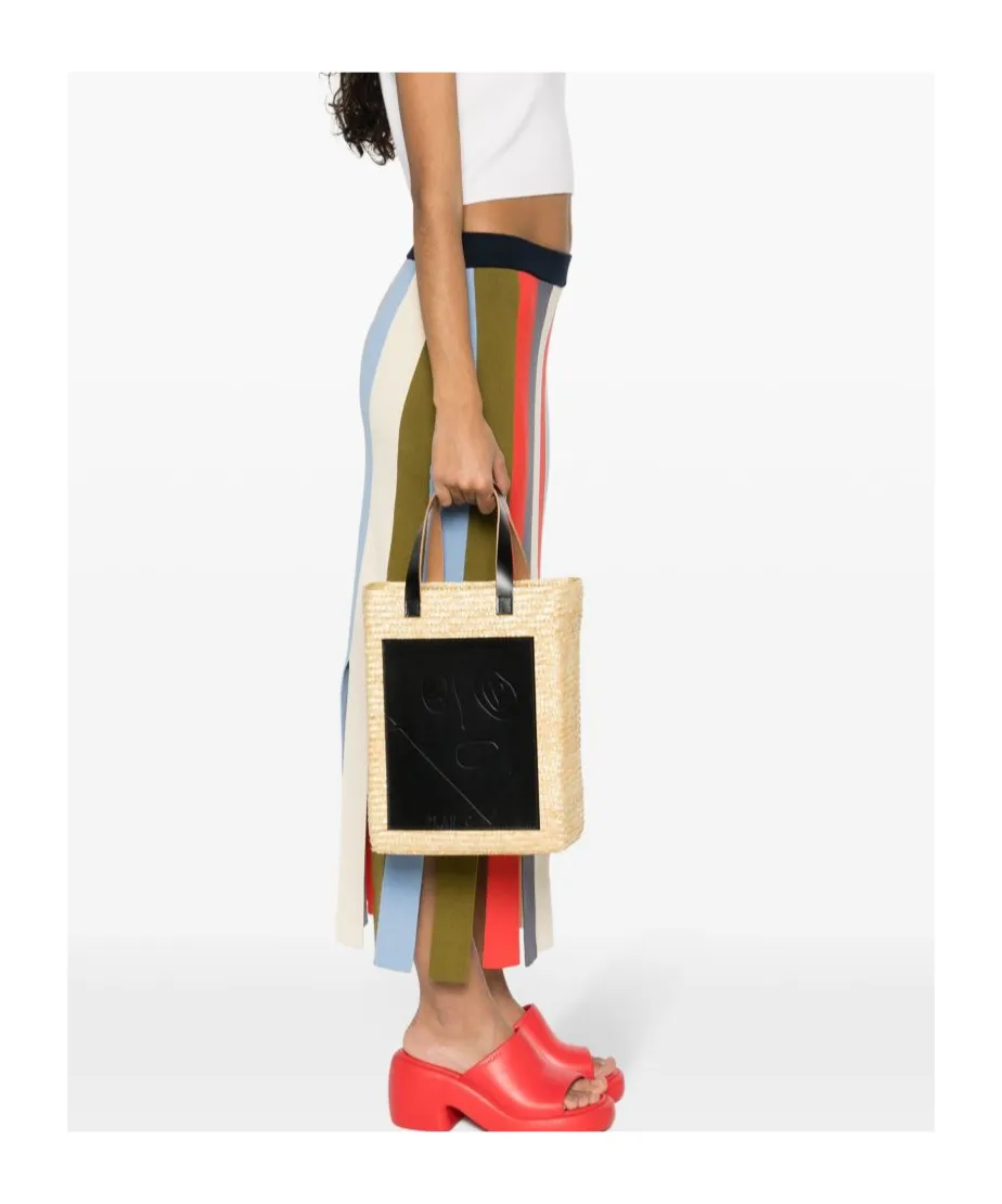 Pili And Bianca Straw Tote Bag
