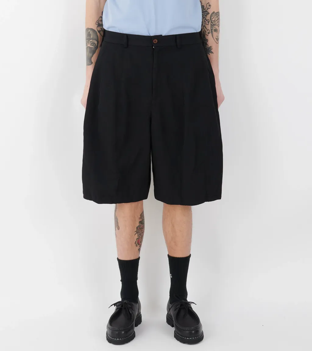 Black Comme Des GarÇOns Wide Leg Shorts