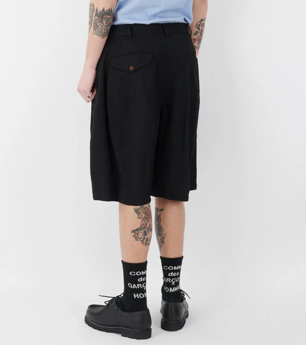 Black Comme Des GarÇOns Wide Leg Shorts