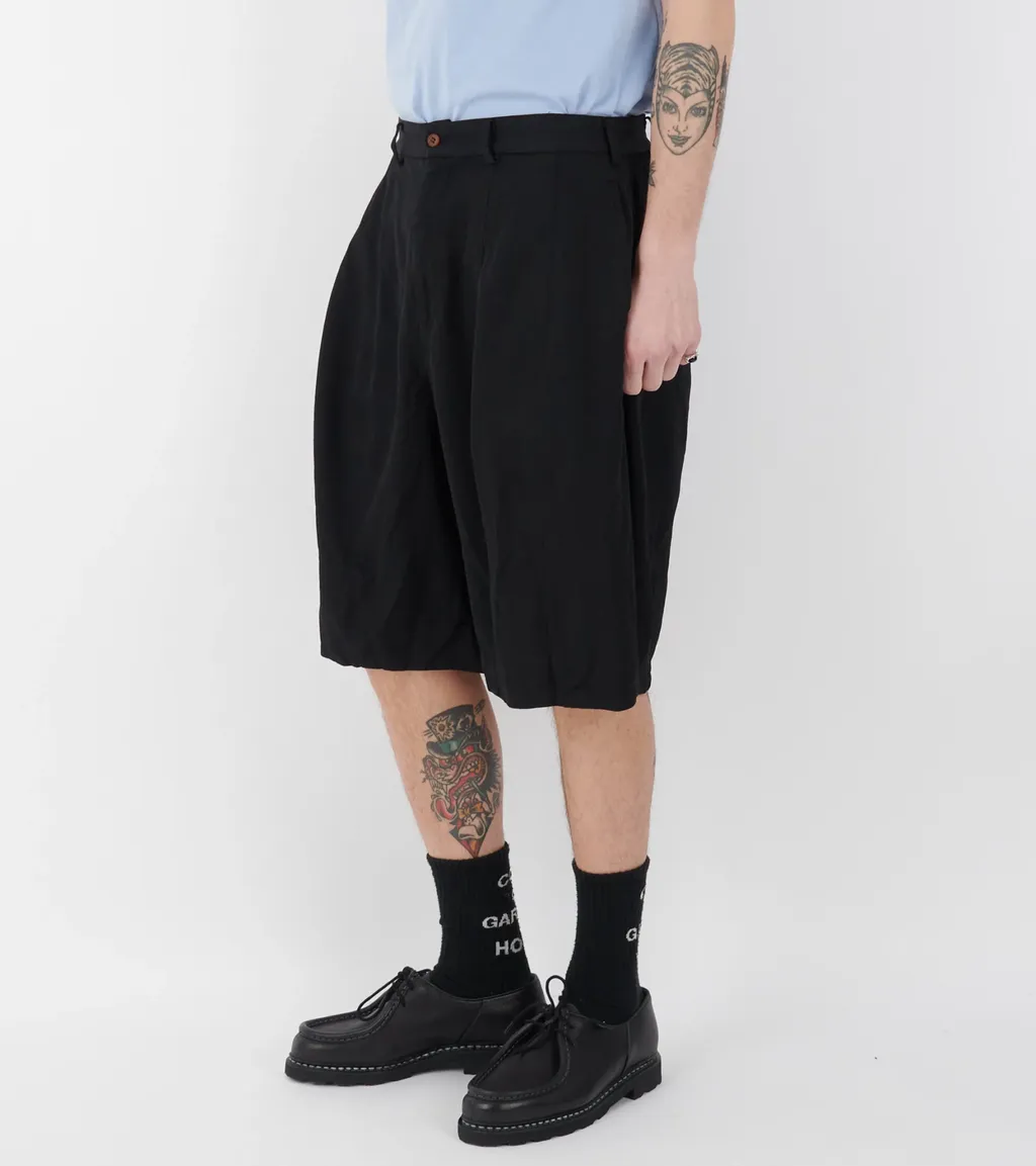 Black Comme Des GarÇOns Wide Leg Shorts