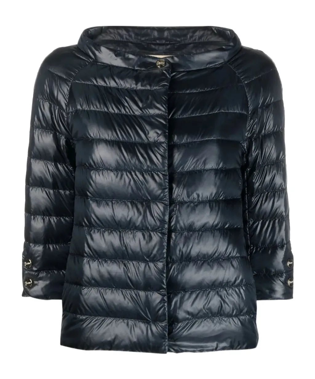 Herno Collarless Quilted Jacket
