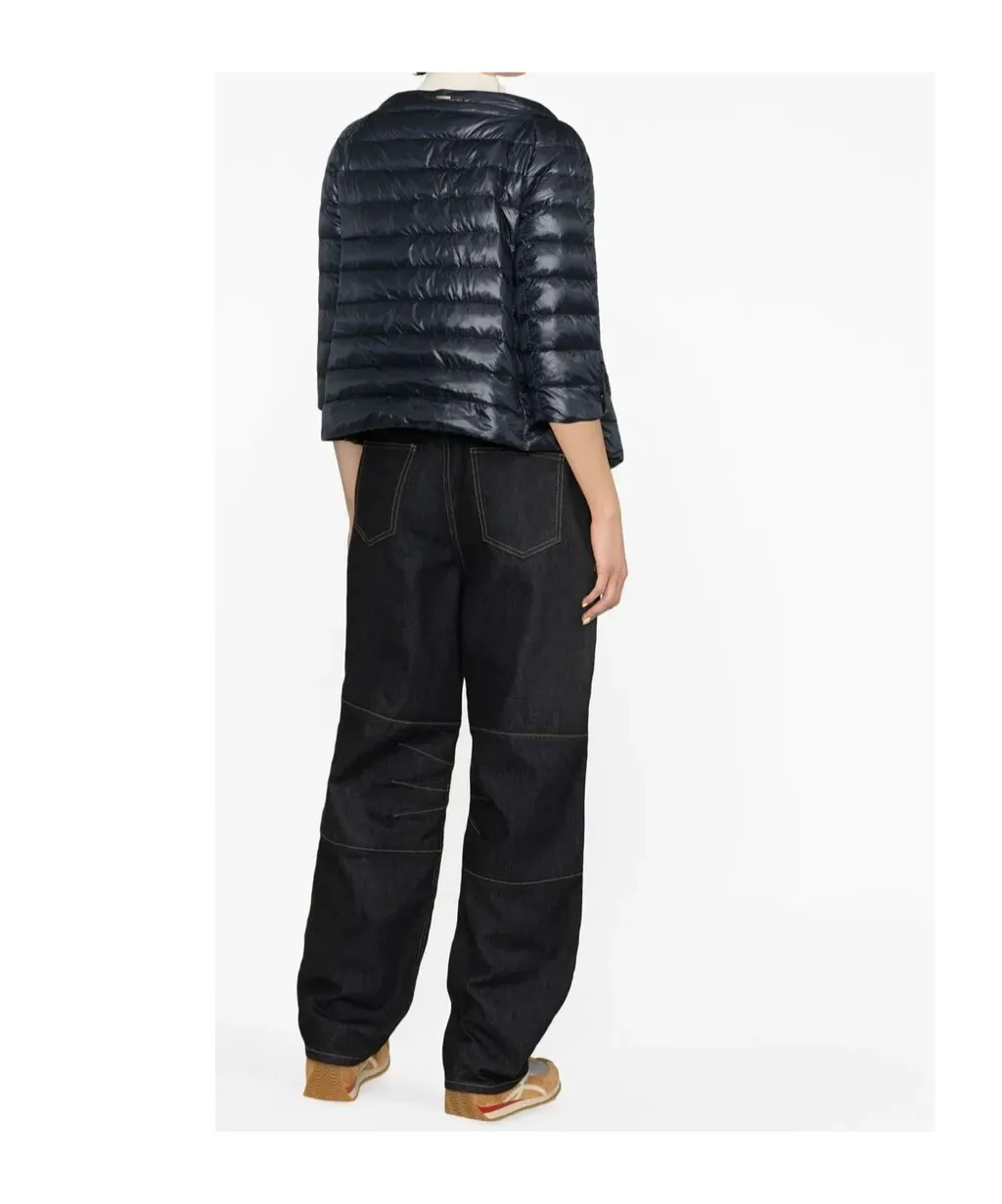 Herno Collarless Quilted Jacket