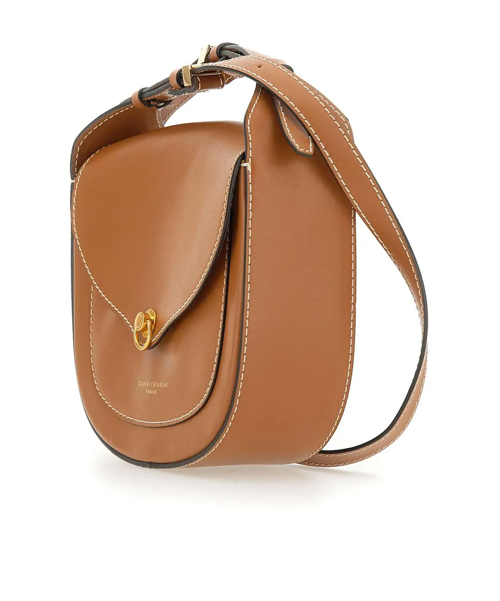 Gianni Chiarini Isa Logo Embossed Shoulder Bag