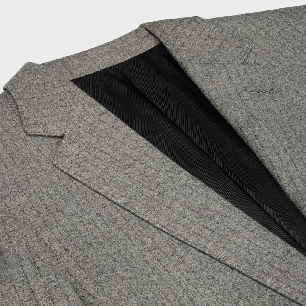 Classic Jacket In Striped Flannel