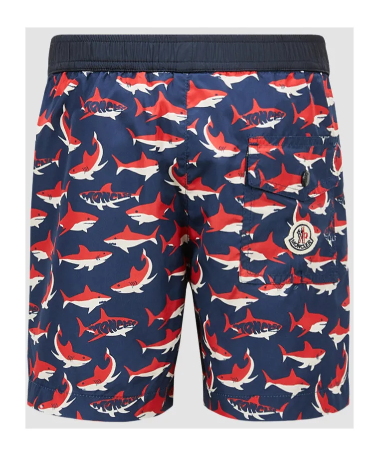Shark Print Swim Shorts