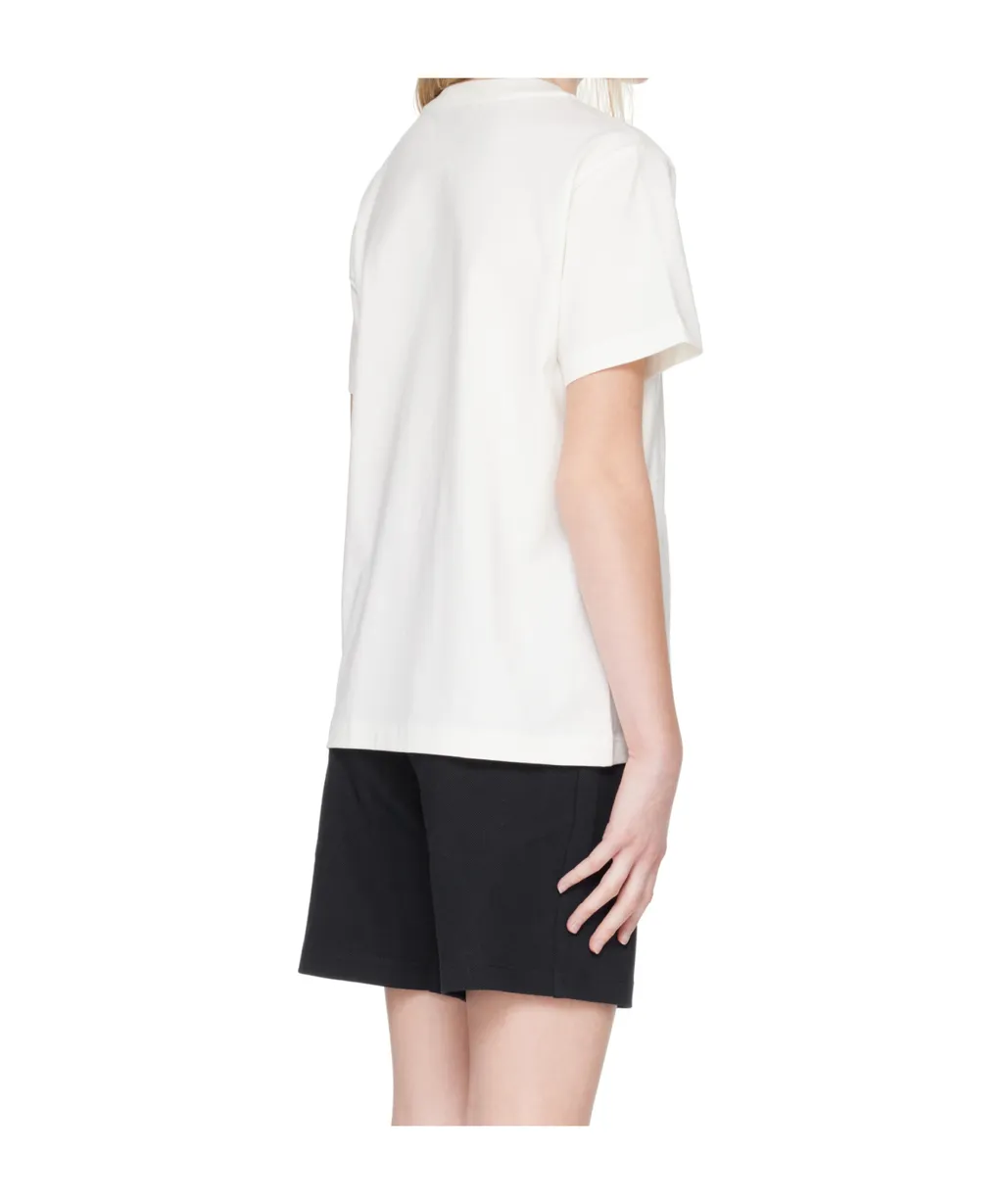 Embroidered Shark Motif Cotton Jersey T-Shirt
