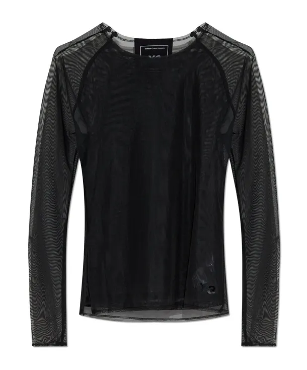 Y-3 Long-Sleeved Mesh Top