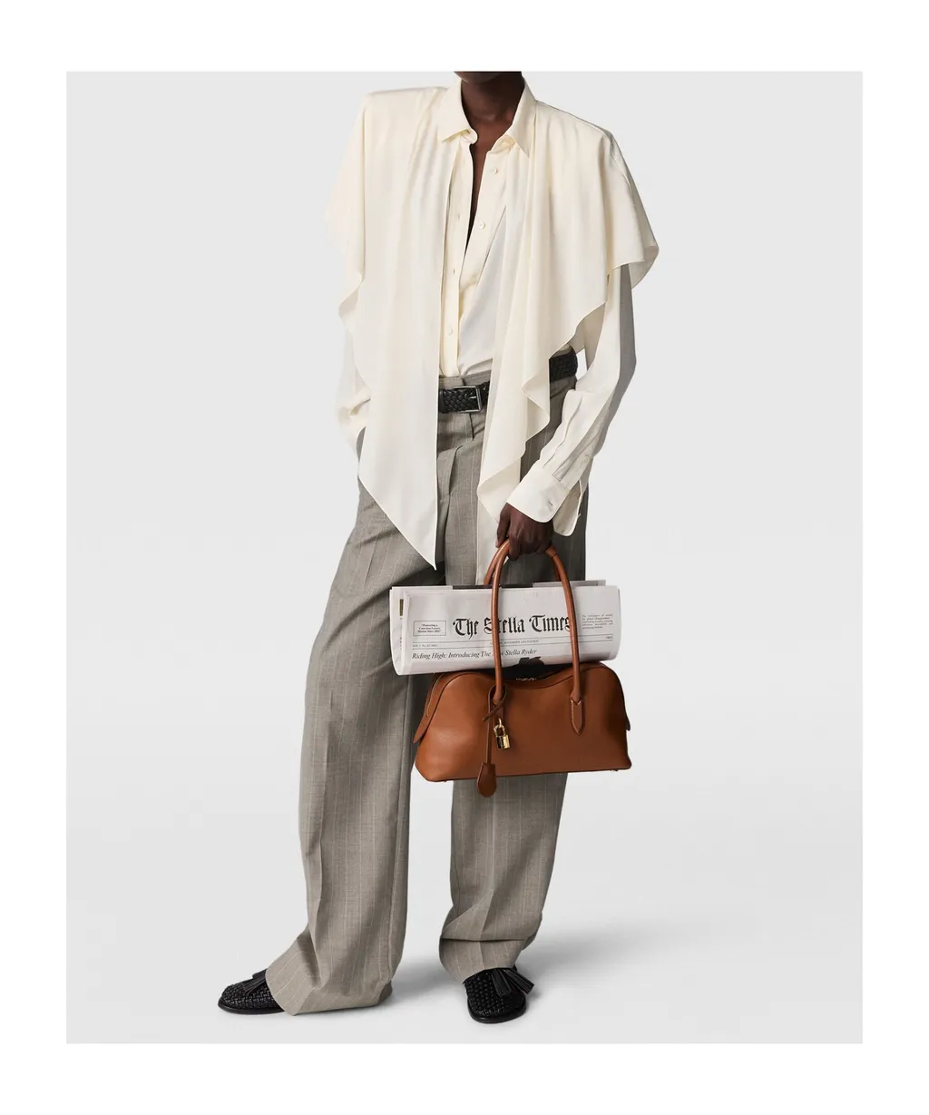 Stella Mccartney Layered Panel Long-Sleeved Semi-Sheer Shirt