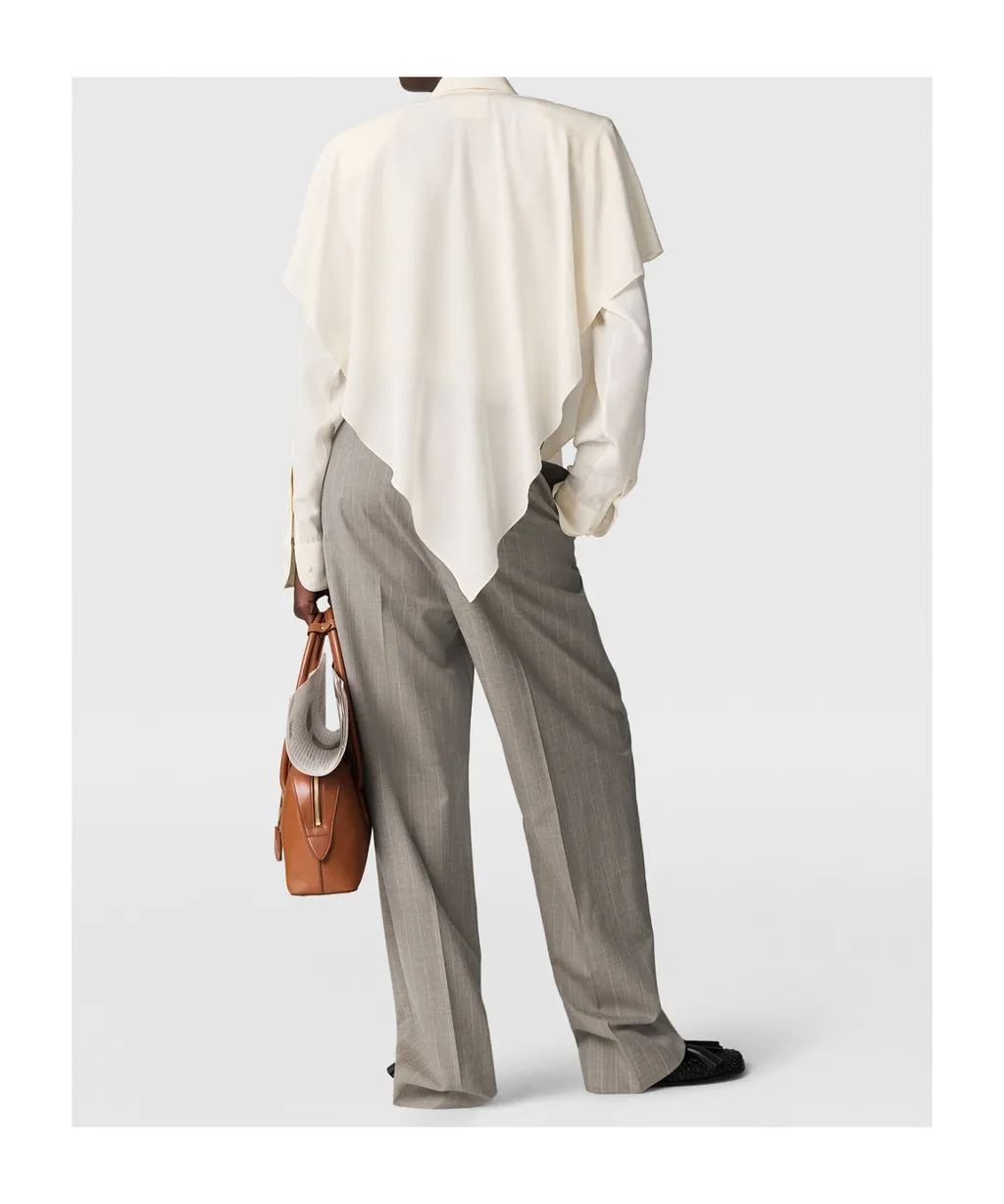 Stella Mccartney Layered Panel Long-Sleeved Semi-Sheer Shirt