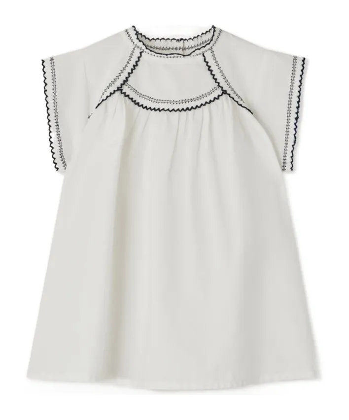 Eldorada Dress In Embroidered Poplin
