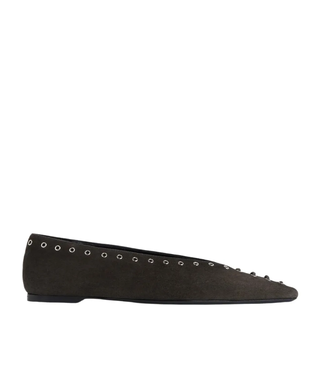 Suede Ballet Flats
