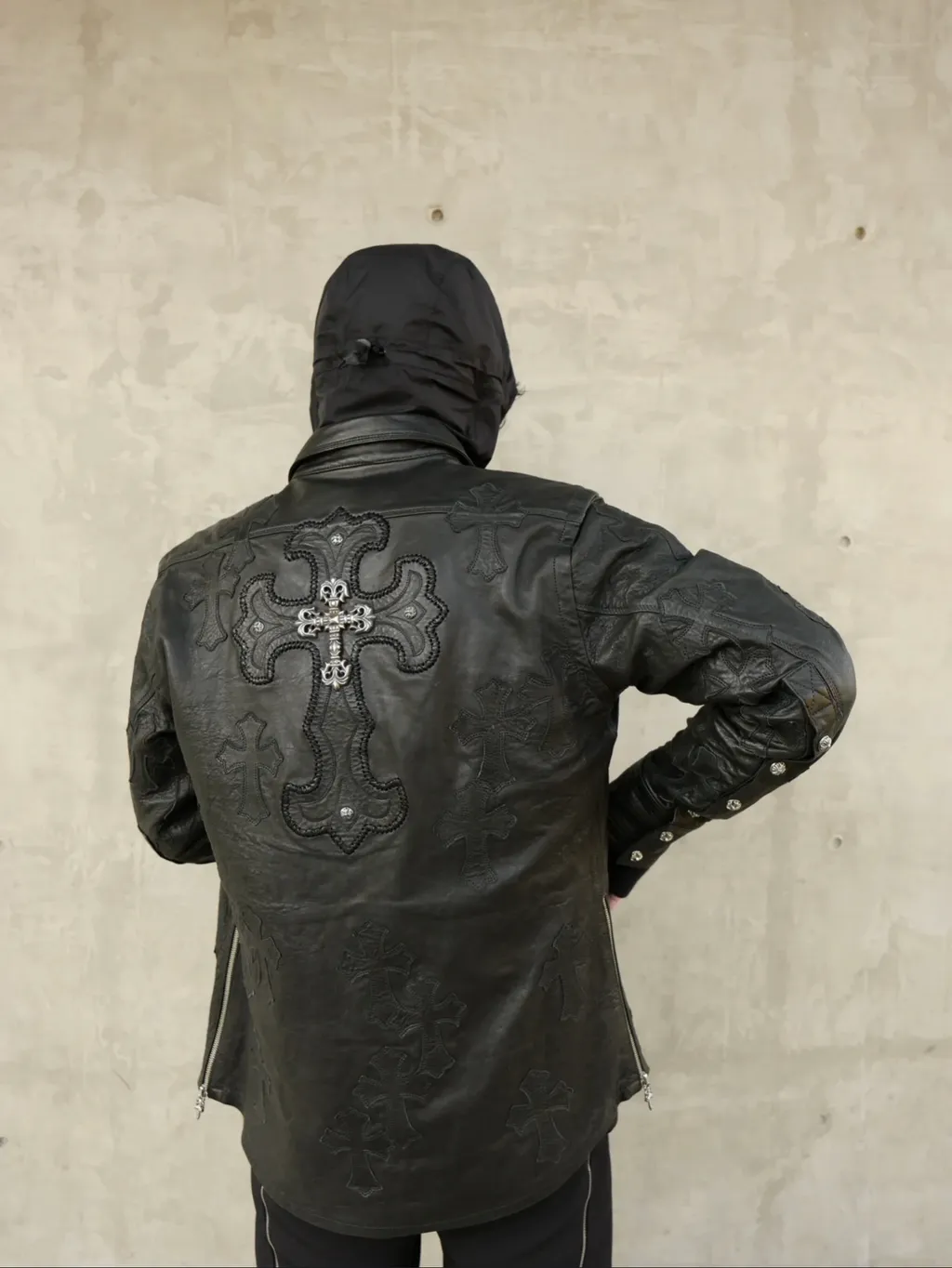 Long Sleeve Leather Jacket