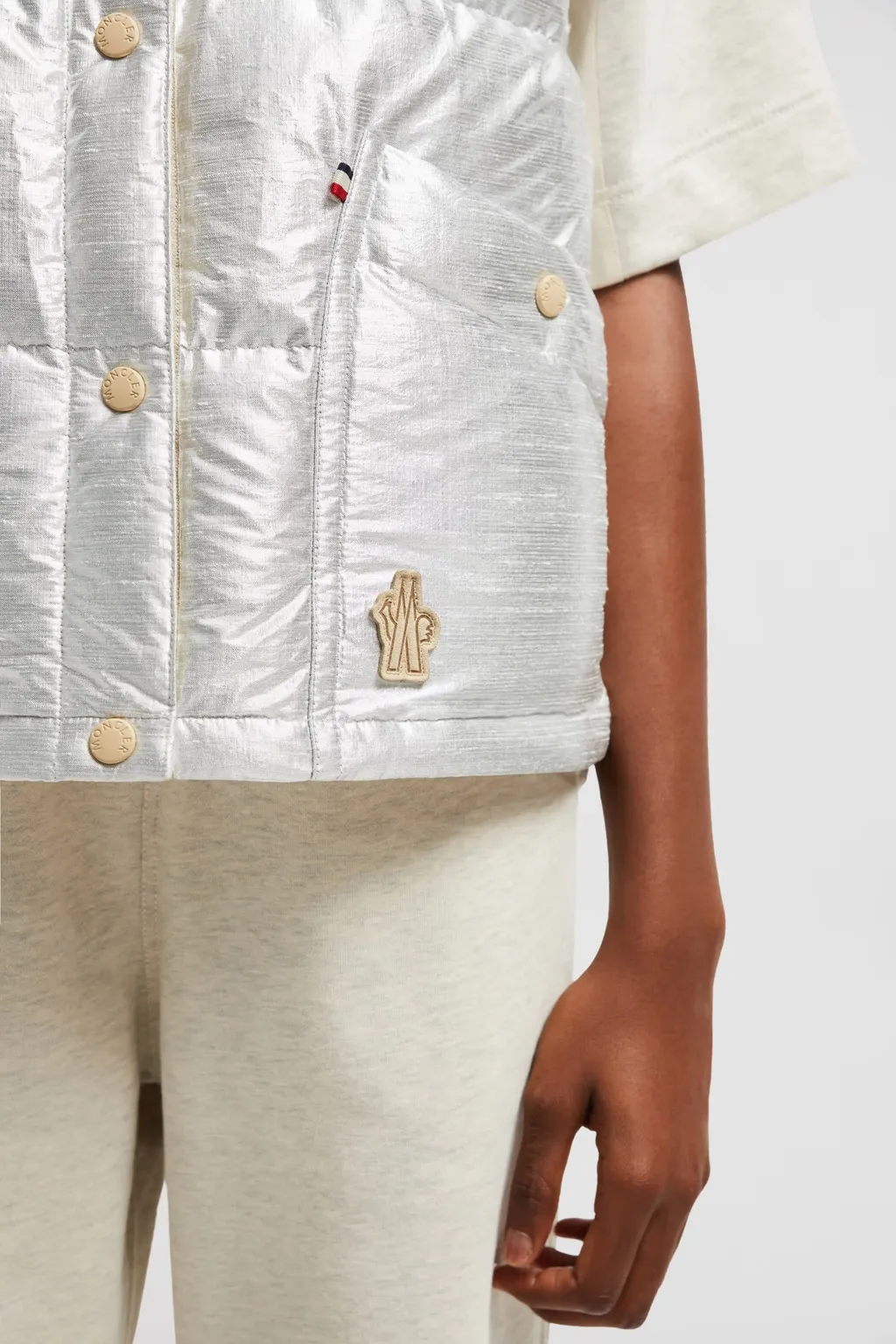 Moncler Grenoble Pinchot Lamé Down Vest