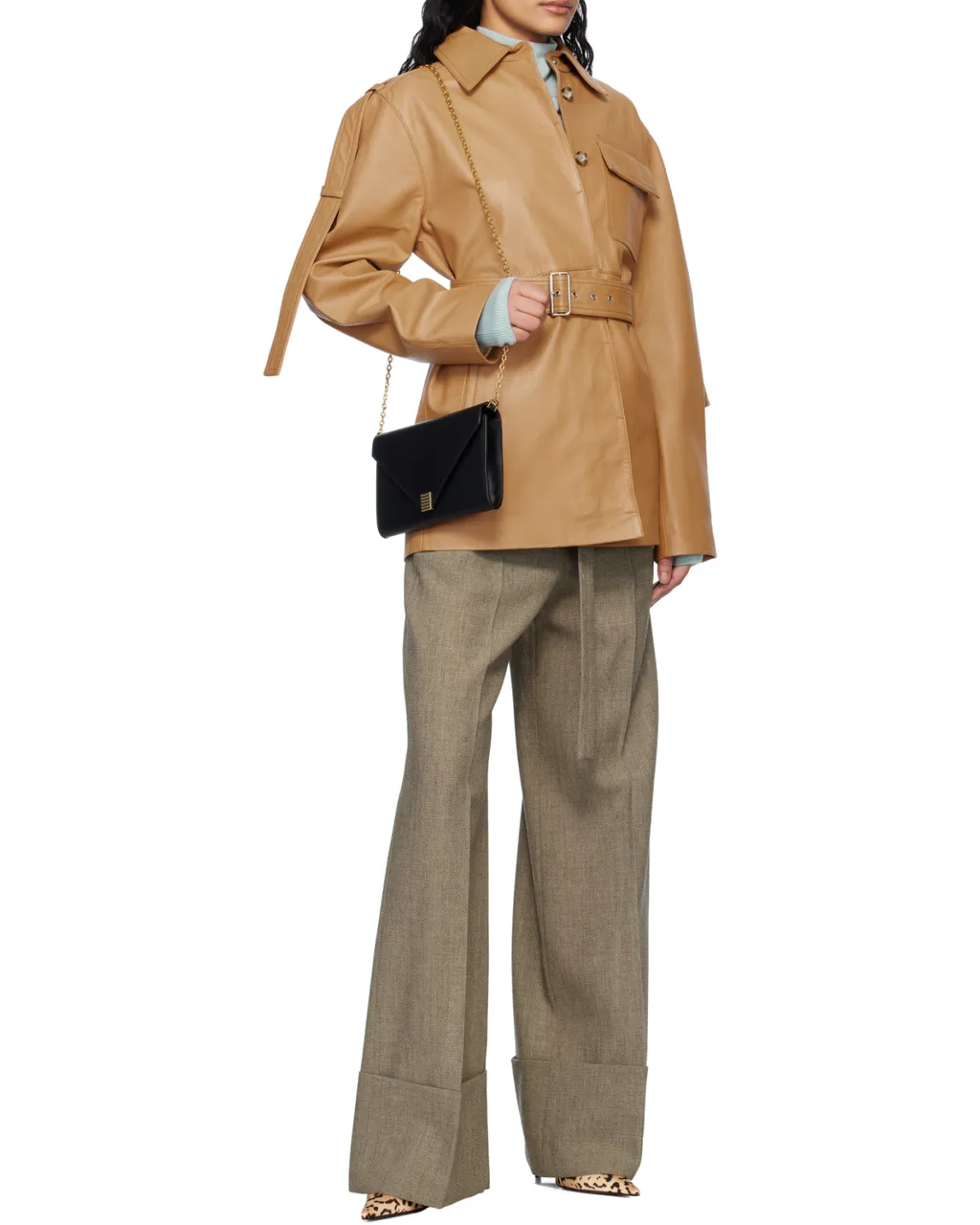 Lanvin Magnetic Fastened Chain-Link Crossbody Bag