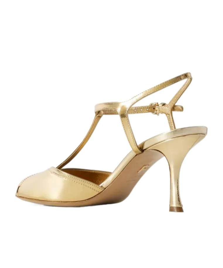 Ferragamo T-Strap Peep Toe Sandals